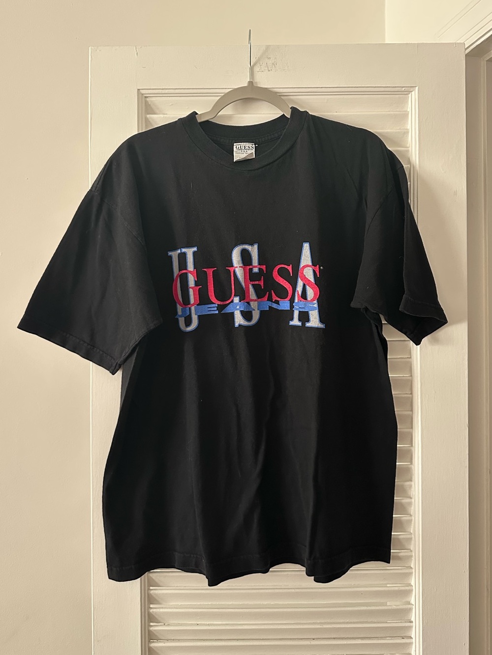 Vintage 90s Guess USA Jeans T-Shirt — Made in USA, Size L